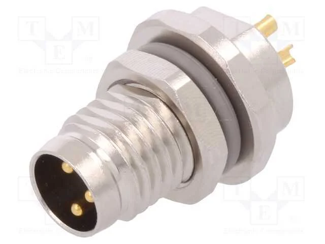 Conector: M8, macho, PIN: 3, n&atilde;o blindados, tomad.