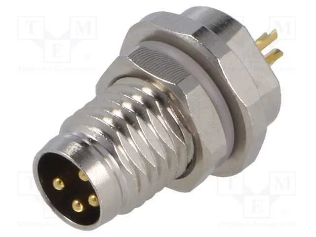 Conector: M8, macho, PIN: 4, n&atilde;o blindados, tomad.