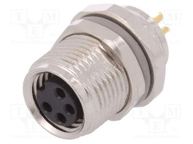 Conector: M8, f&ecirc;mea, PIN: 4, n&atilde;o blindados, tomad.