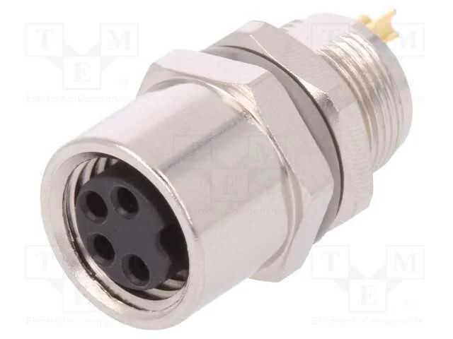 Conector: M8, f&ecirc;mea, PIN: 4, n&atilde;o blindados, tomad.