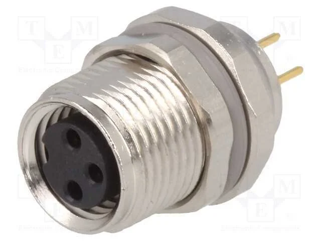 Conector: M8, f&ecirc;mea, PIN: 3, n&atilde;o blindados, tomad.