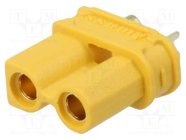 Ficha, de alimenta&ccedil;&atilde;o DC, XT30, f&ecirc;mea, PIN: 2, co.