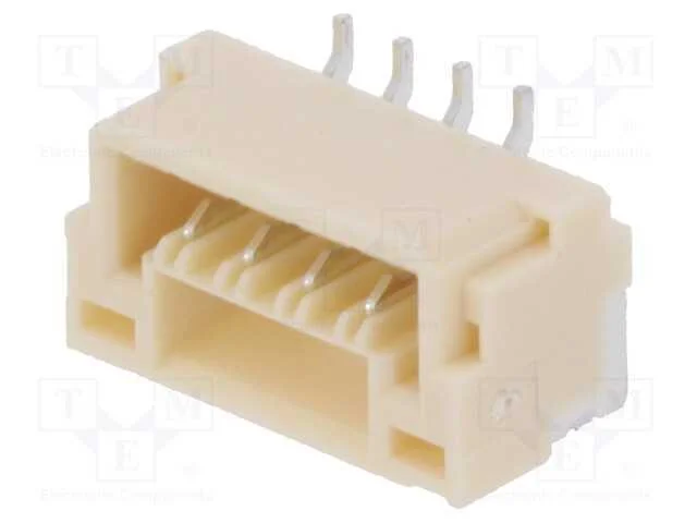 Tomada, Fio-Placa, Macho, Gh, 1,25mm, Pin: 4, Smt, 50v, 1a, Vertical