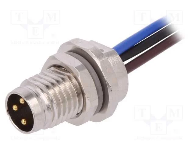 Conector: M8, Compr: 0,2m, macho, PIN: 3, tomada,.