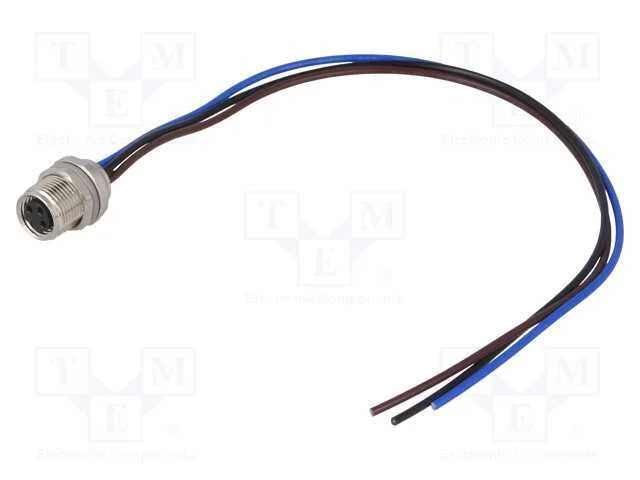 Conector: M8, 0,2m, f&ecirc;mea, PIN: 3, para painel,po.