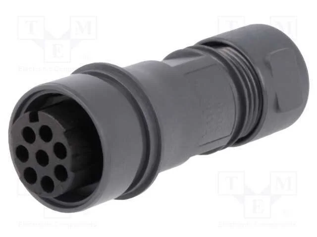 Conector: redondos, ficha, f&ecirc;mea, PIN: 8, sem con.