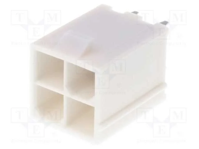 Tomada, Fio-Placa, Macho, Mini-Fit Jr, 4,2mm, Pin: 4, Tht, 9a