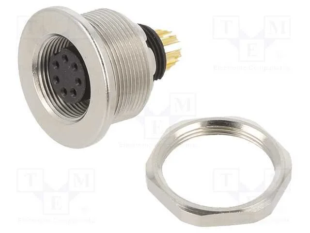 Conector: M9, tomada, f&ecirc;mea, Cobertura: dourado, .