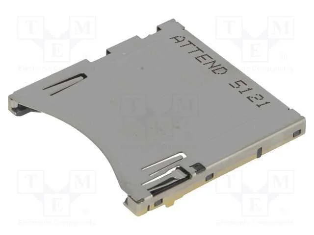 Conector: para cart&otilde;es, SD, SMT, dourado