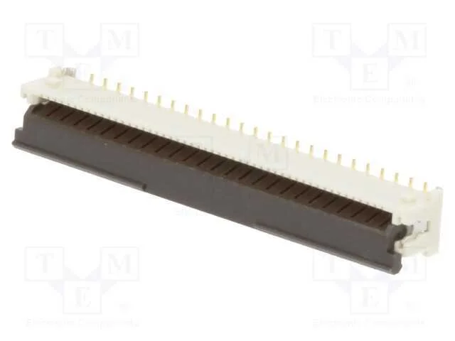 Conector: Ffc/Fpc, Verticais, Pin: 50, Zif, Smt, V-Flip, 50v, 400ma