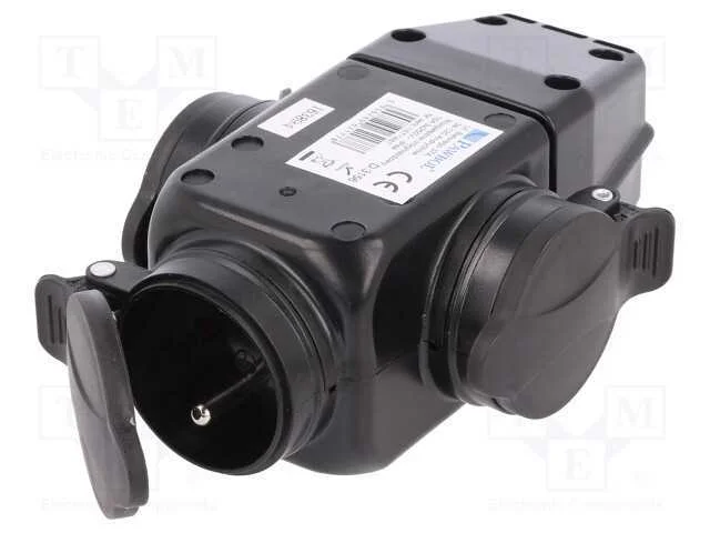 Conector: de alimenta&ccedil;&atilde;o, tomada, 2P+PE, 250VAC, .