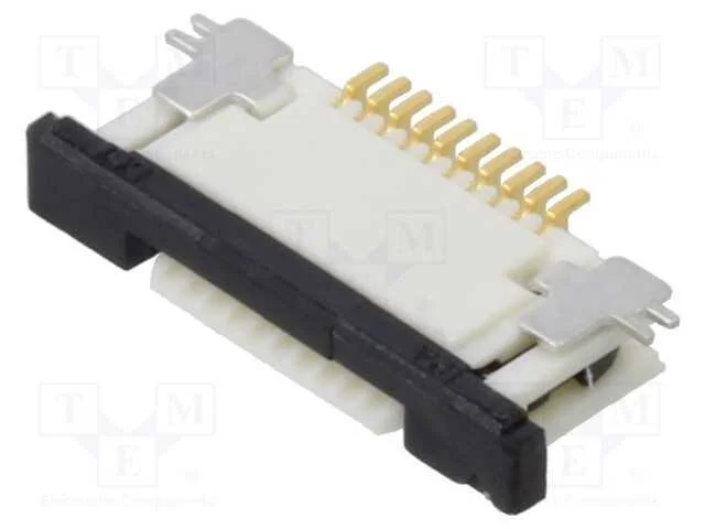 Conector: Ffc/Fpc, Horizontais, Pin: 10, Contactos Superiores,Zif