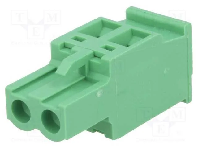 Bloco Terminal Separ&aacute;vel, 5mm, Faixas: 2, Angular.