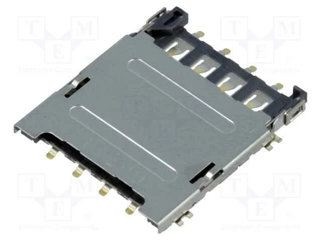 Conector: para Cart&otilde;es, Micro Sim, com Tampa Articulada, Smt