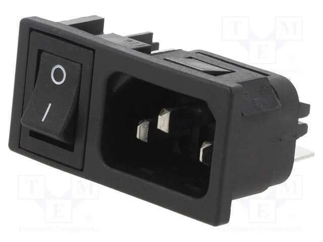 Conector: de Alimenta&ccedil;&atilde;o, Tomada, Macho, 10a, 250vac, Iec 60320