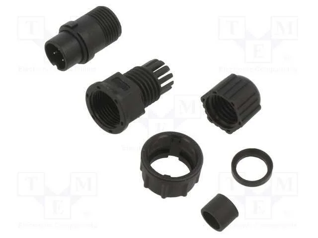Conector: Redondos, Ficha, Tamanho B, Macho, Pin:.