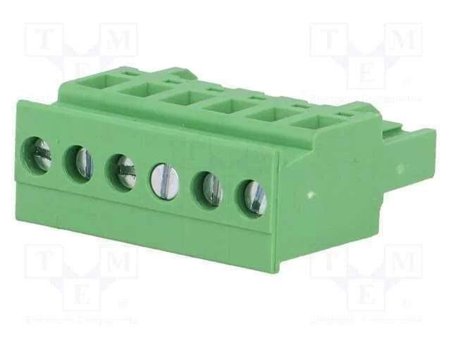 Bloco terminal separ&aacute;vel, 5,08mm, faixas: 6, angu.