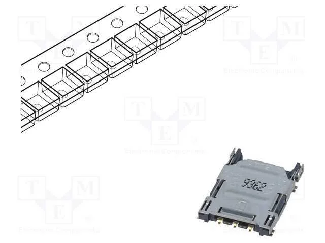 Conector: para cart&otilde;es, Nano SIM, SMT, PIN: 6