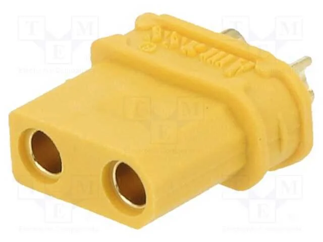 Tomada, de Alimenta&ccedil;&atilde;o Dc, Xt30, F&ecirc;mea, Pin: 2, com Cabo, Solda