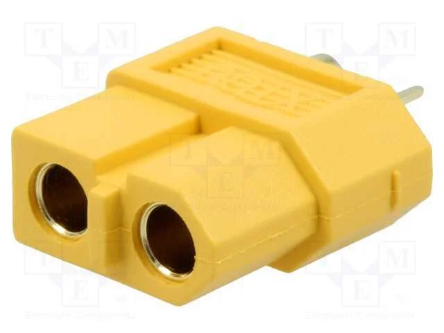 Ficha, de Alimenta&ccedil;&atilde;o Dc, Xt60, F&ecirc;mea, Pin: 2, com Cabo, Solda, 30a