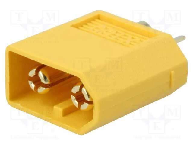 Ficha, de Alimenta&ccedil;&atilde;o Dc, Xt60, Macho, Pin: 2, com Cabo, Solda, 30a