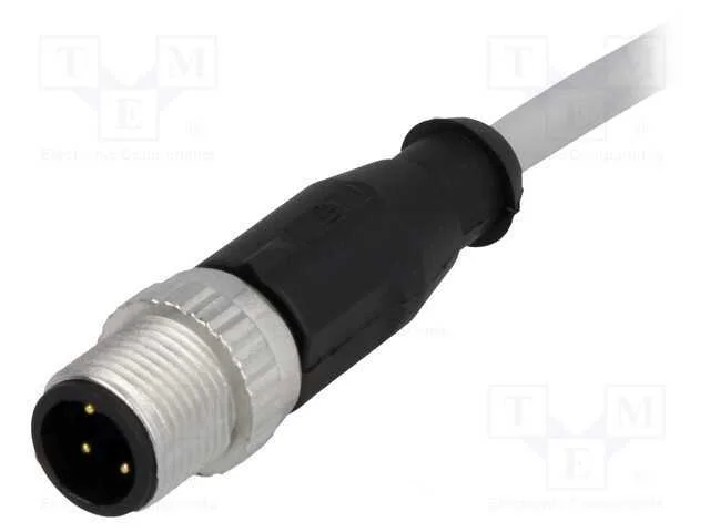 Ficha, M12, Pin: 4, Macho, C&oacute;digo A-Devicenet / Canopen, 2m, Fios