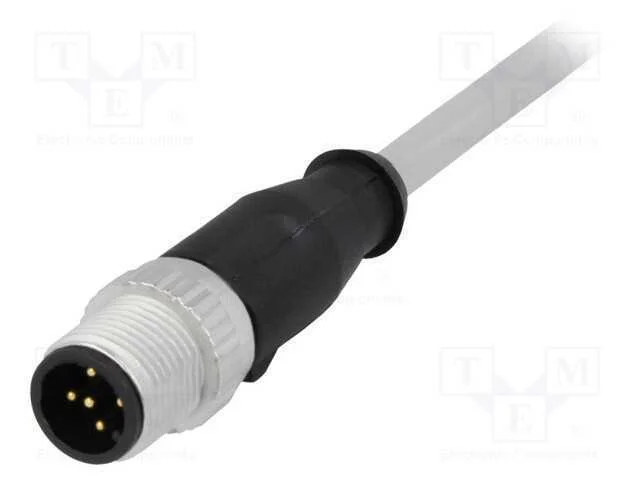 Ficha, M12, Pin: 5, Macho, C&oacute;digo A-Devicenet / Canopen, 1m, Fios