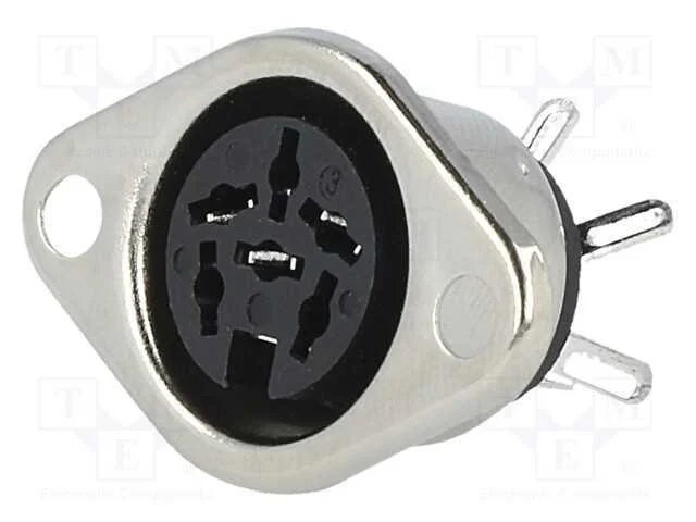 Tomada, DIN, f&ecirc;mea, PIN: 6, Sistema: 240, simples.