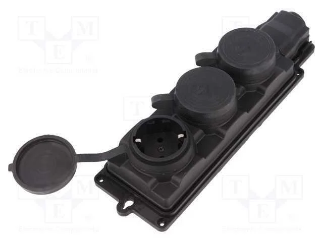 Conector: de alimenta&ccedil;&atilde;o, tomada, 2P+PE, 250VAC, .