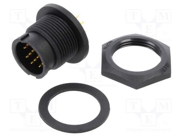 Conector: redondos, tomada, tamanho B, macho, PIN.