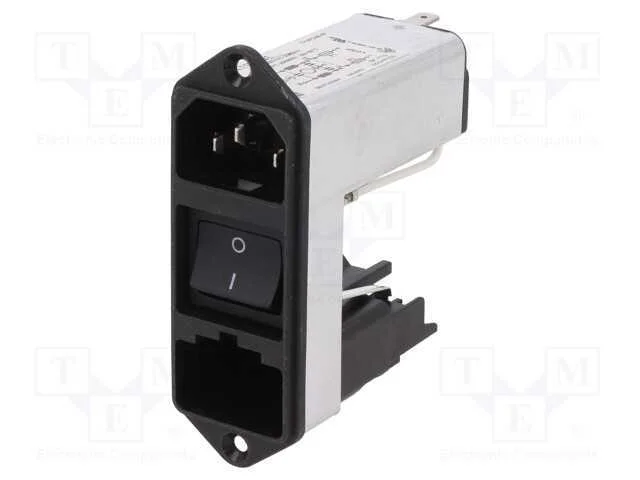 Conector: de alimenta&ccedil;&atilde;o, tomada, macho, 6A, 250V.