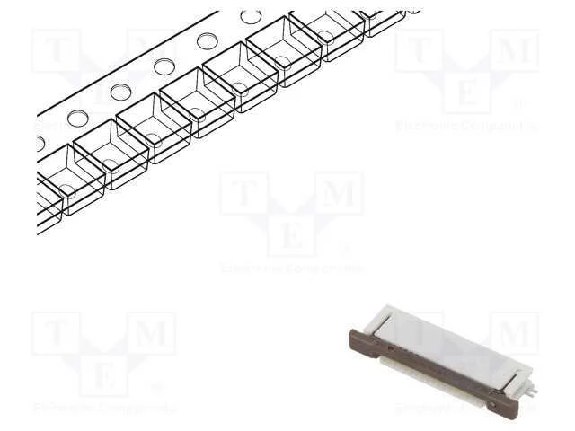 Conector: Ffc/Fpc, Horizontais, Pin: 18, Contactos Inferiores,Zif