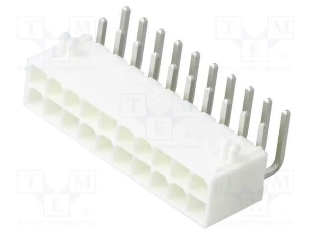 Tomada, fio-placa, macho, Mini-Fit Jr, 4,2mm, PIN.
