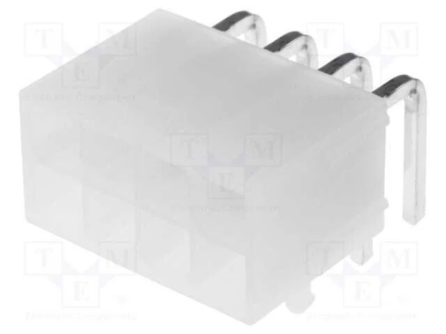 Conector: fio-placa; tomada; macho; PIN: 8; Mini-Fit Jr; 13A; THT