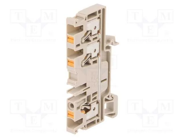Conector: de carril, 4mm2, faixas: 1, bra&ccedil;adeiras.