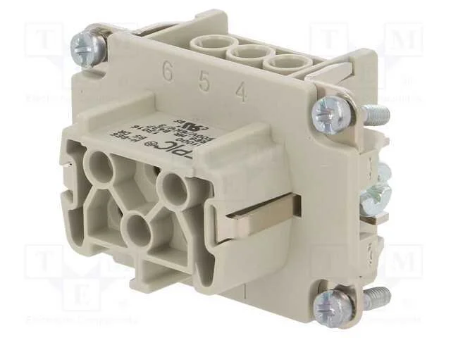 Conector: Hdc, Inserto de Contatos, F&ecirc;mea, Epic H-Be, Pin: 6, 6+Pe