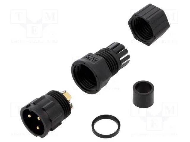 Conector: redondos, ficha, Tamanho D, macho, PIN:.