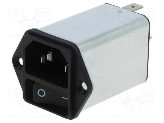 Conector: de alimenta&ccedil;&atilde;o, tomada, macho, 4A, 250V.