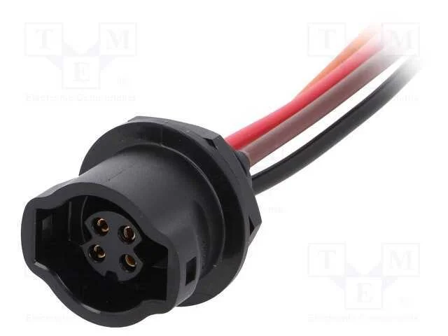 Conector: redondos, tomada, CB, f&ecirc;mea, PIN: 4, pu.
