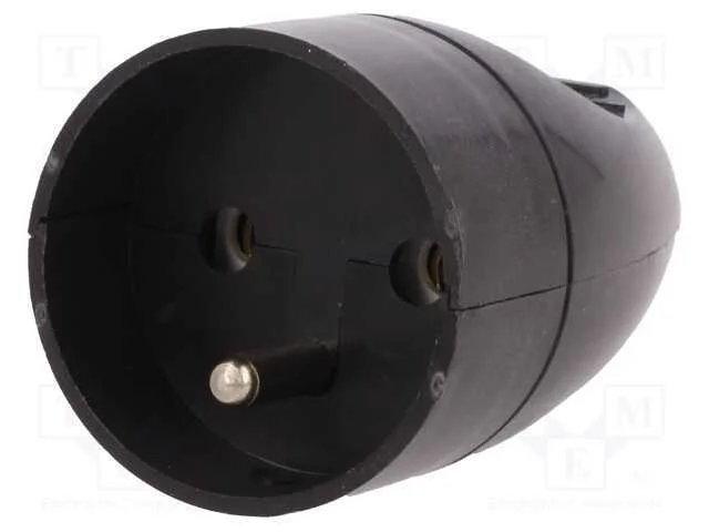 Conector: de Alimenta&ccedil;&atilde;o, F&ecirc;mea, Tomada, 2p+Pe, 250vac, 16a, Preta