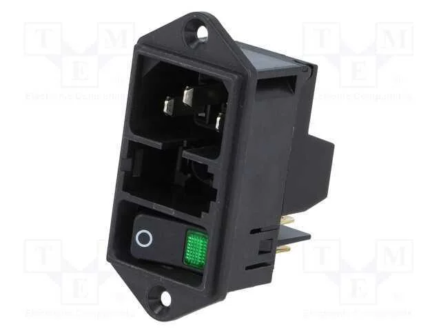 Conector: de Alimenta&ccedil;&atilde;o, Tomada, Macho, 10a, 250vac, Iec 60320