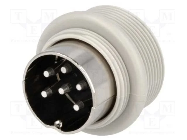 Tomada, DIN, macho, PIN: 6, Sistema: 240, solda