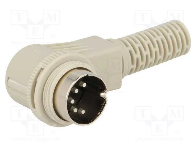 Produktbild von HIRSCHMANN DIN-Stecker 5-polig, 180° System Mit 90° Winkel – Lötversion, Männlich, Für Leitungen