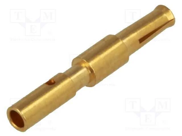 Contacto, f&ecirc;mea, liga em cobre, dourado, 26AWG&divide;22.