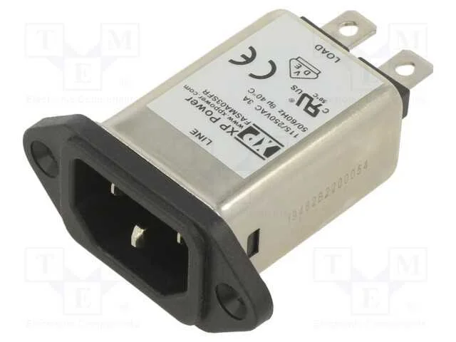 Conector: de alimenta&ccedil;&atilde;o, tomada, macho, 3A, 250V.