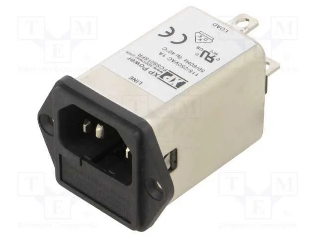 Conector: de alimenta&ccedil;&atilde;o, tomada, macho, 1A, 250V.