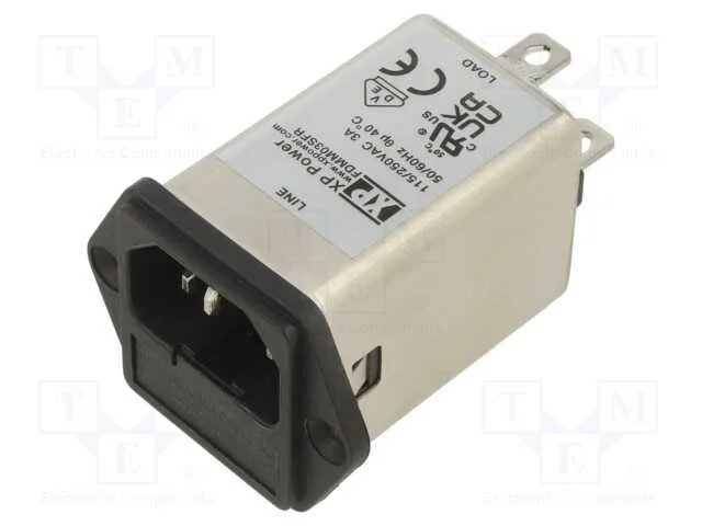 Conector: de alimenta&ccedil;&atilde;o, tomada, macho, 3A, 250V.