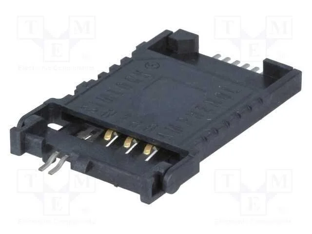 Conector: para cart&otilde;es, SIM, SMT, PIN: 6, 3mm, 10.