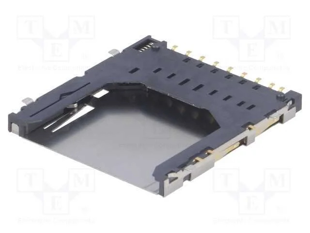 Conector: para Cart&otilde;es, Sd, Push-Push, Smt, para Pcb, Dourado, 0,5a