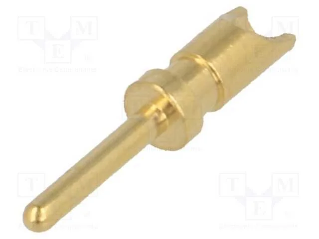 Contacto, Macho, Liga em Cobre, Dourado, 24awg&divide;20awg, Solda, 10a